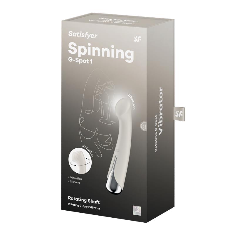 Spinning G Spot 1 Vibrador y Rotador Beige