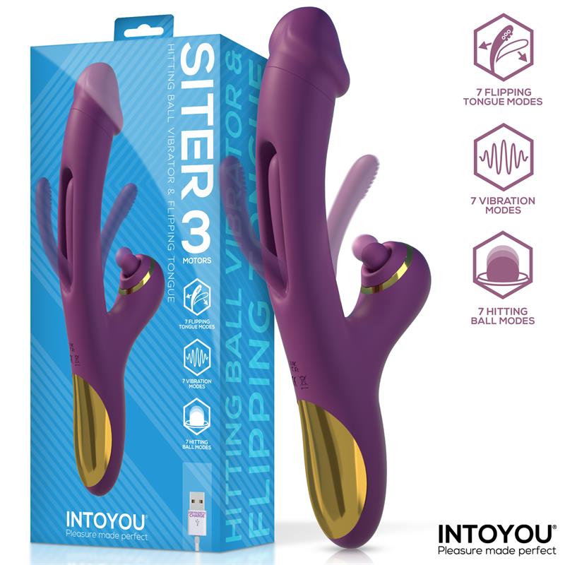 Siter Vibrador con Lengua Movimiento Flipping y Bola Golpeteo