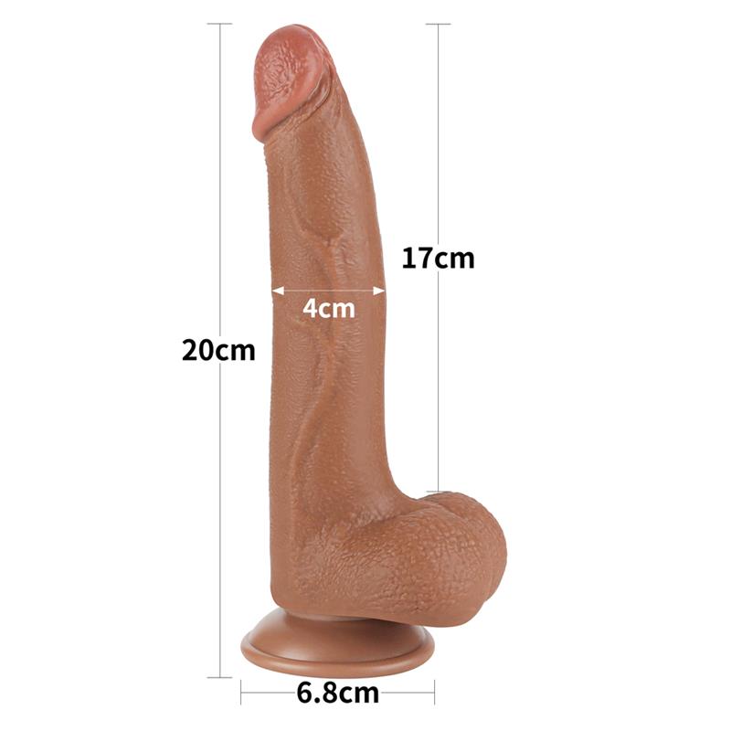 Dildo Sliding Skin 85 Marron