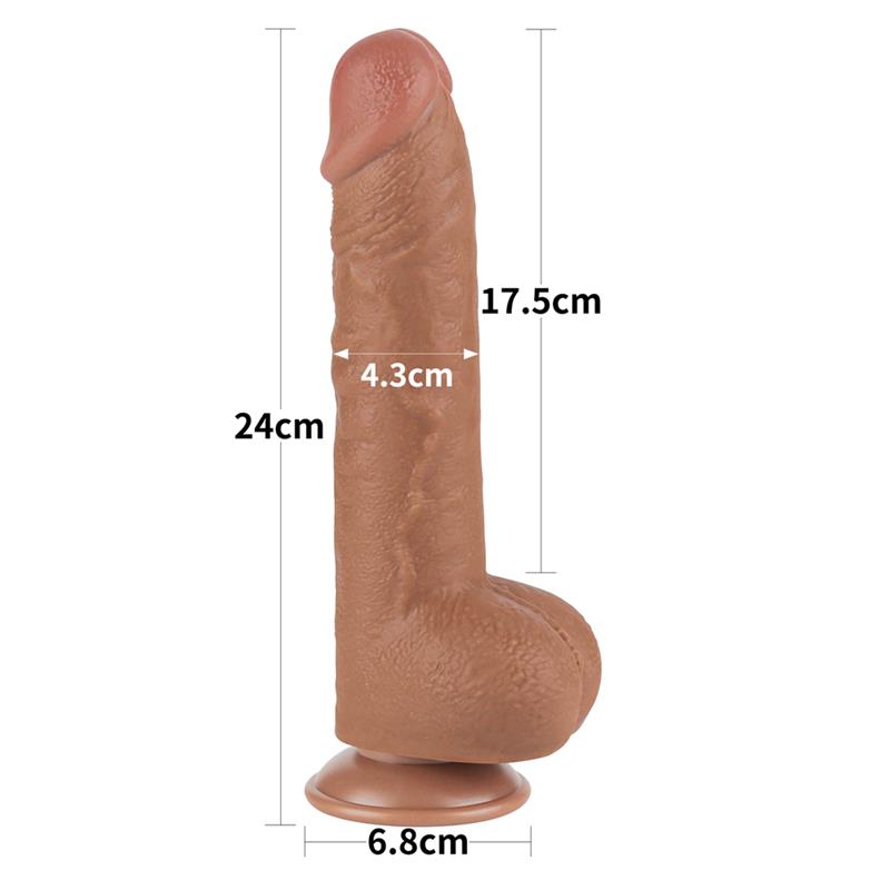 Dildo Sliding Skin 95 Marron