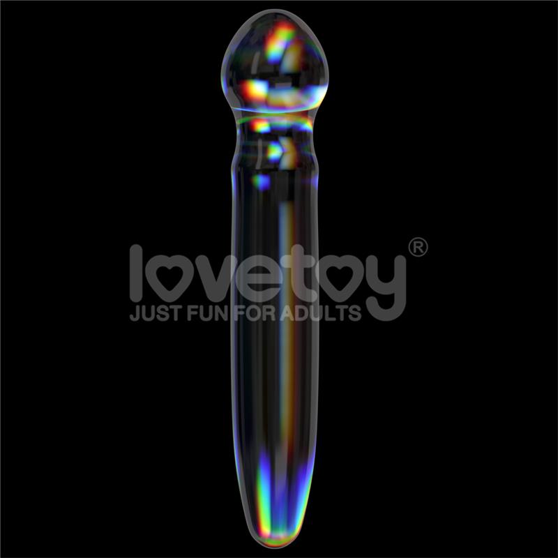 Dildo de Cristal que Brilla en la Oscuridad Twilight Gleam Prism Glass