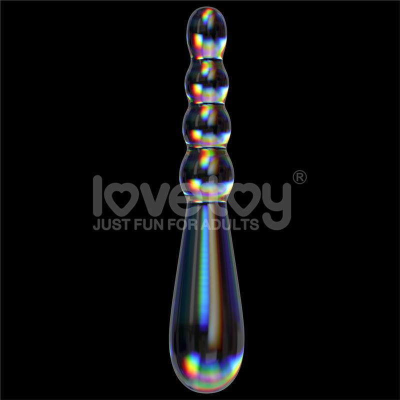 Dildo de Cristal que Brilla en la Oscuridad Twilight Gleam Rising Ripples