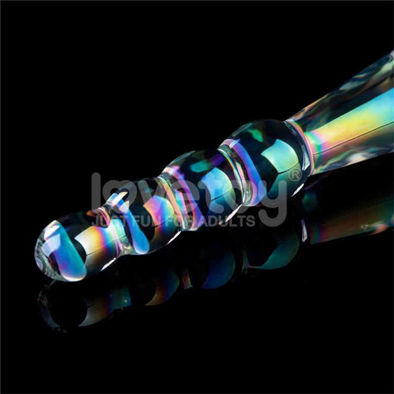 Dildo de Cristal que Brilla en la Oscuridad Twilight Gleam Rising Ripples