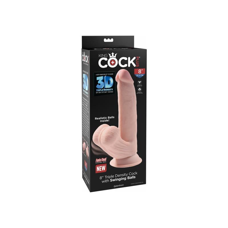 Dildo Triple Densidad Testiculos Oscilantes 8