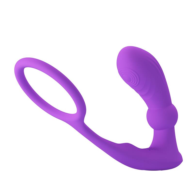 Warren Plug Anal y Anillo para el Pene con Vibracion y Pulsacion a Control Remoto