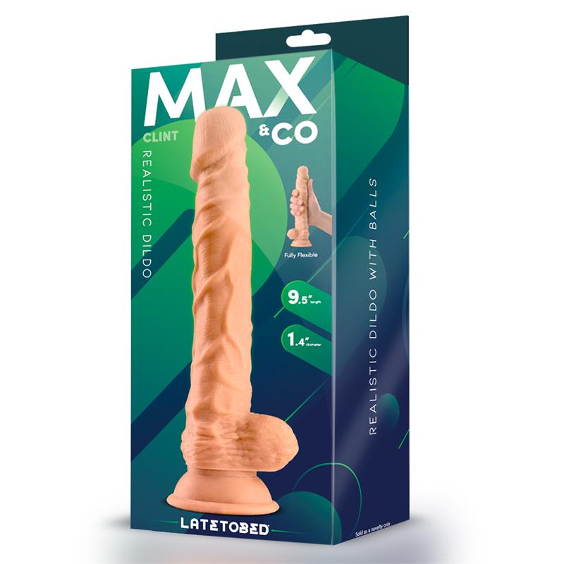 Clint Dildo Realista con Testiculos Natural 98