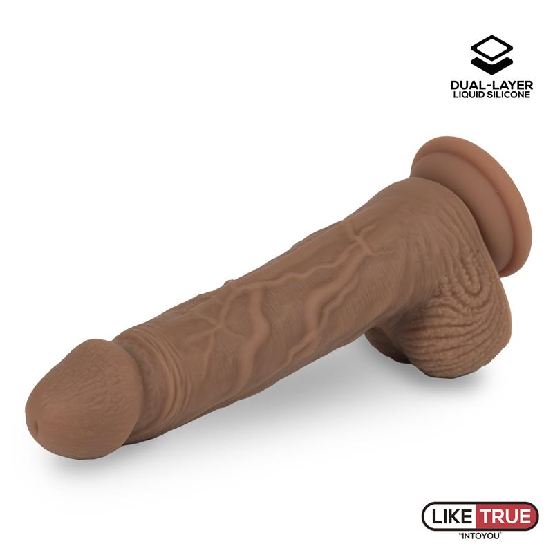 Dildo Realista Silicona Liquida Dual Layer 825 Bronceado