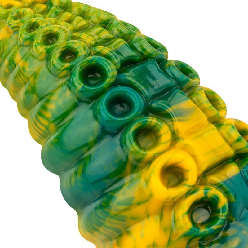 Dildo Tentacle Delight Verde y Amarillo 224 cm 88