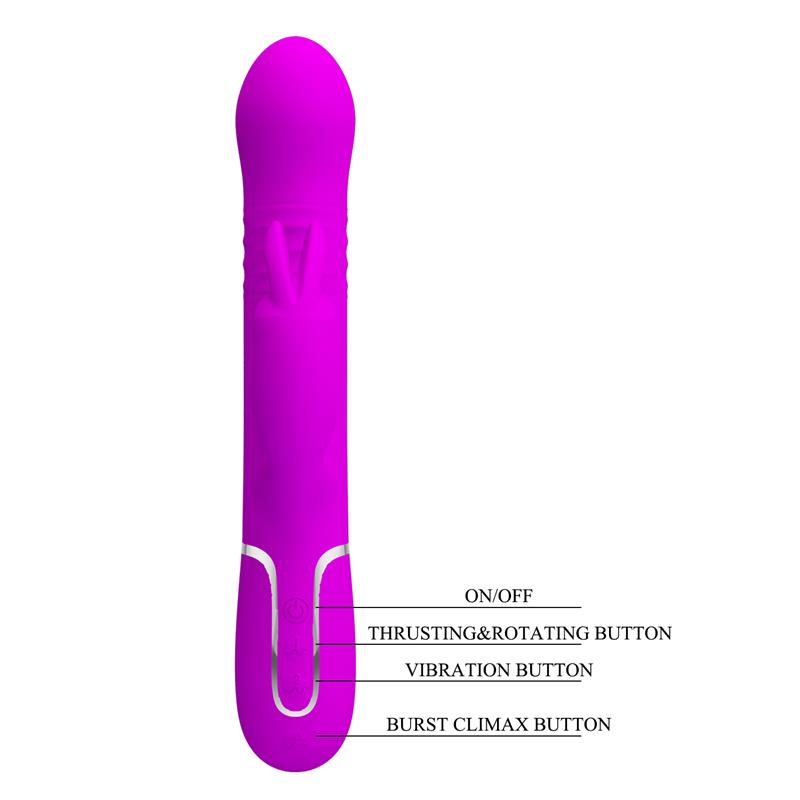 Coale Vibrador con Bolas Rotatorias y Up and Down USB