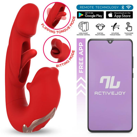 Mouty Vibrador con Funcion de Mordisqueo y Flipping con App