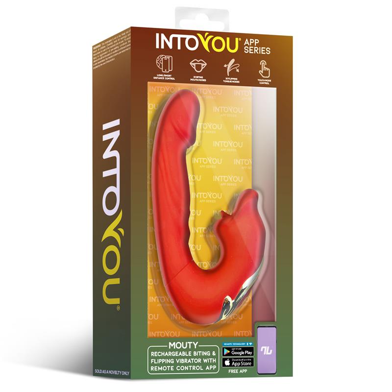 Mouty Vibrador con Funcion de Mordisqueo y Flipping con App