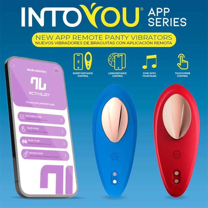 Vibrador de Braguita con APP Silicona Rojo