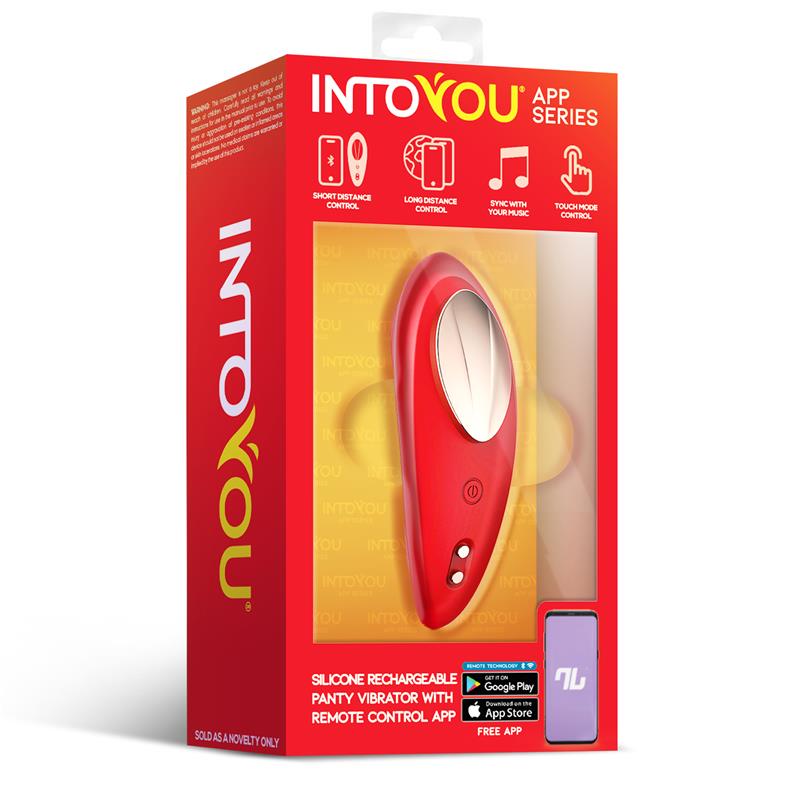 Vibrador de Braguita con APP Silicona Rojo