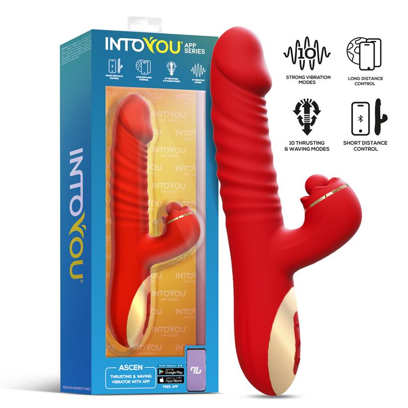 Ascen Vibrador con Thrusting y Waving y APP USB Magnetico