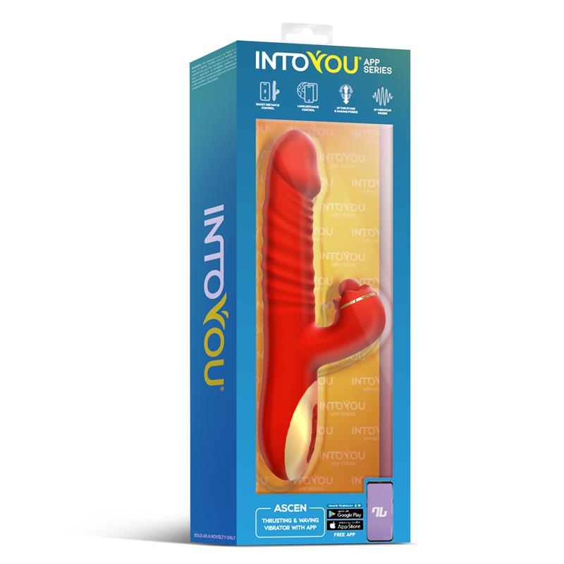 Ascen Vibrador con Thrusting y Waving y APP USB Magnetico