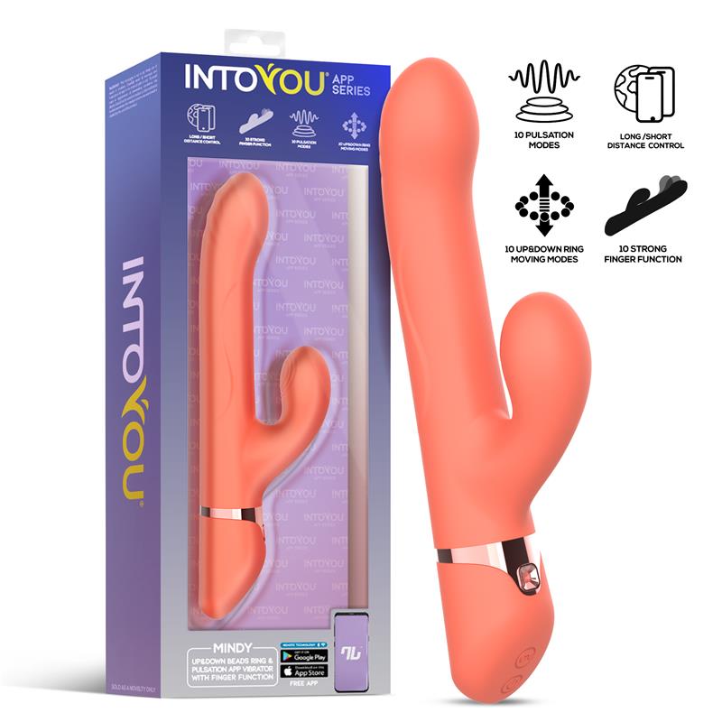 Mindy Vibrador con Anillo de Bolas Up and Down Finger y Pulsacion con APP