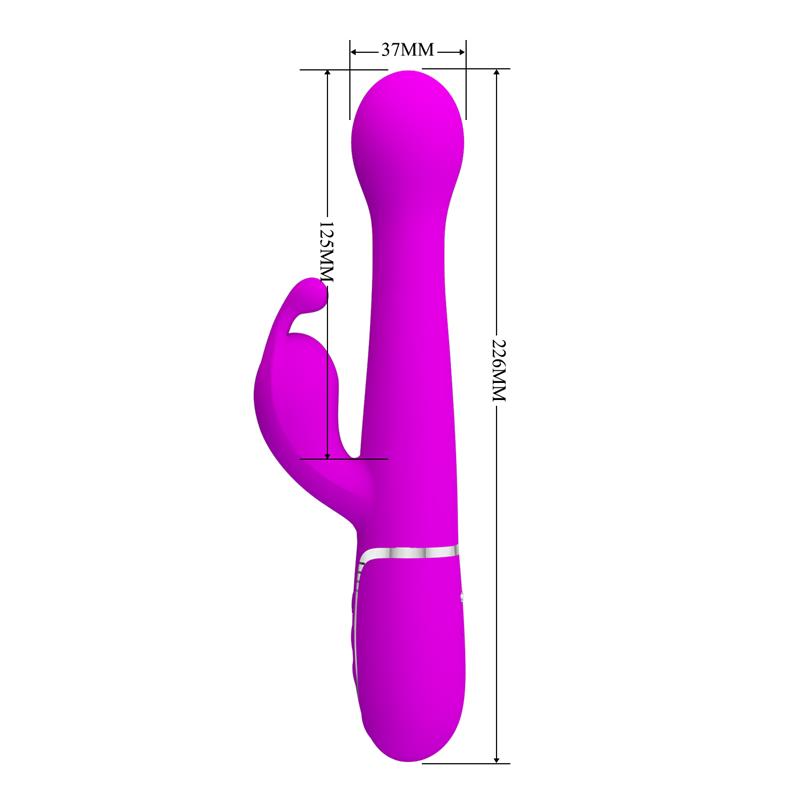 Vibrador con Thrusting y Bolas Rotatorias Dejon Rosa