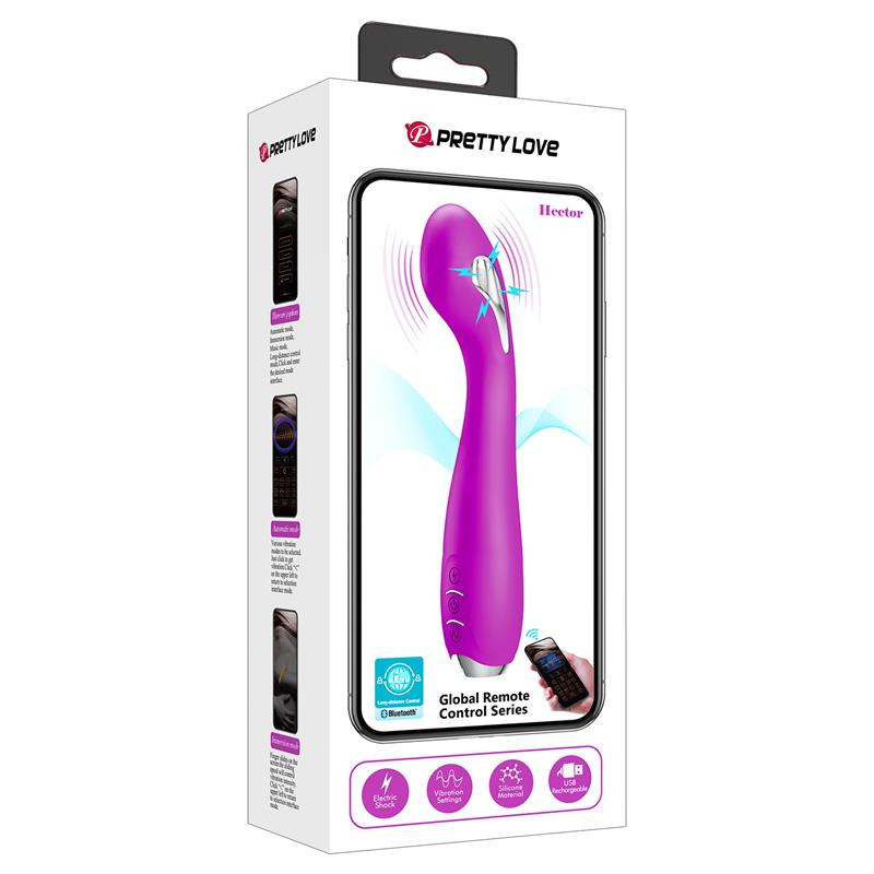 Hector Vibrador con Electroshock y App Rosa