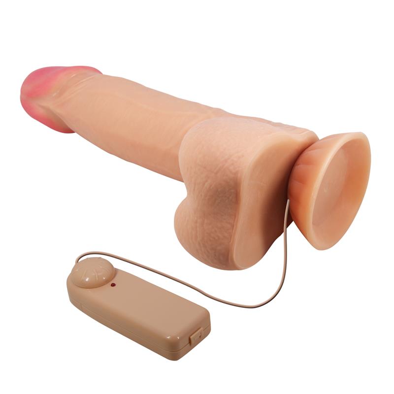 Vibrador Realista con Control Remoto Doble Densidad y Piel Deslizante