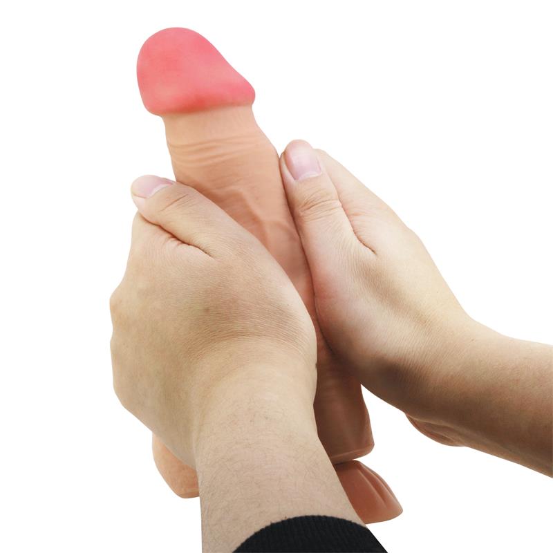 Vibrador Realista con Control Remoto Doble Densidad y Piel Deslizante