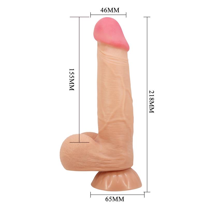 Vibrador Realista con Control Remoto Doble Densidad y Piel Deslizante