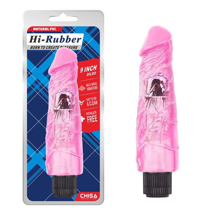 Vibrador Hi Rubber 9 Rosa