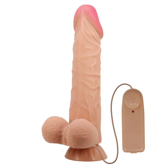 Vibrador Realista Control Remoto Doble Densidad y Piel Deslizante 24 cm