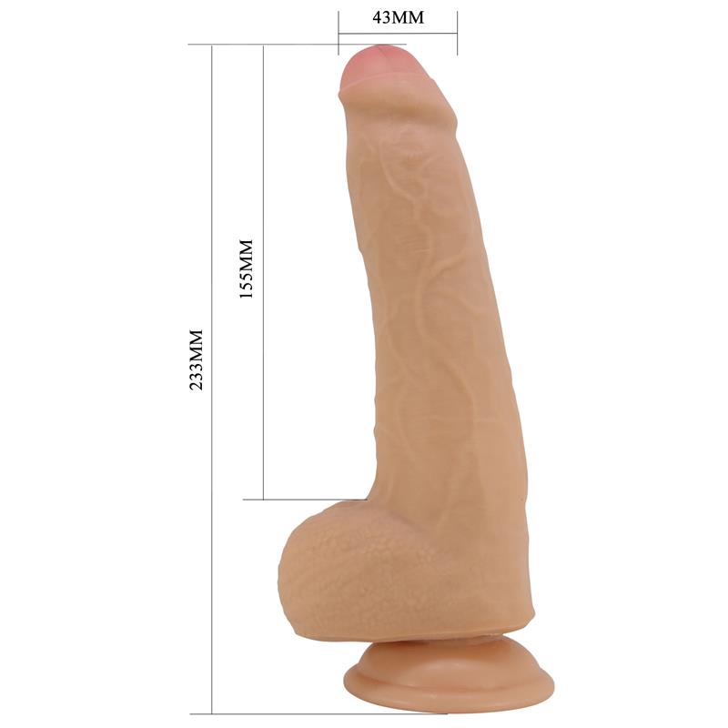 Dildo Realista con Testiculos y Piel Deslizante 233 cm