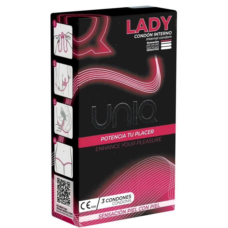 Preservativos Femeninos sin Latex 3 Unidades Lady Female