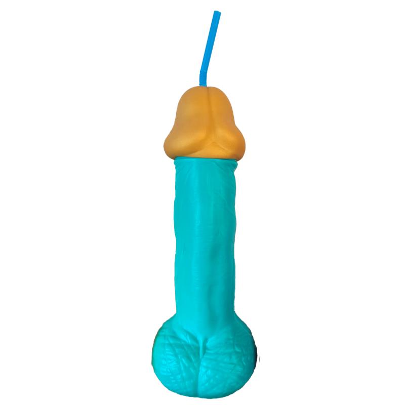 Vaso con Forma de Pene Azul 500 ml