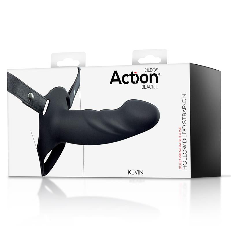 Arnes Strap on con Dildo Hueco Silicona Premium Talla L Negro