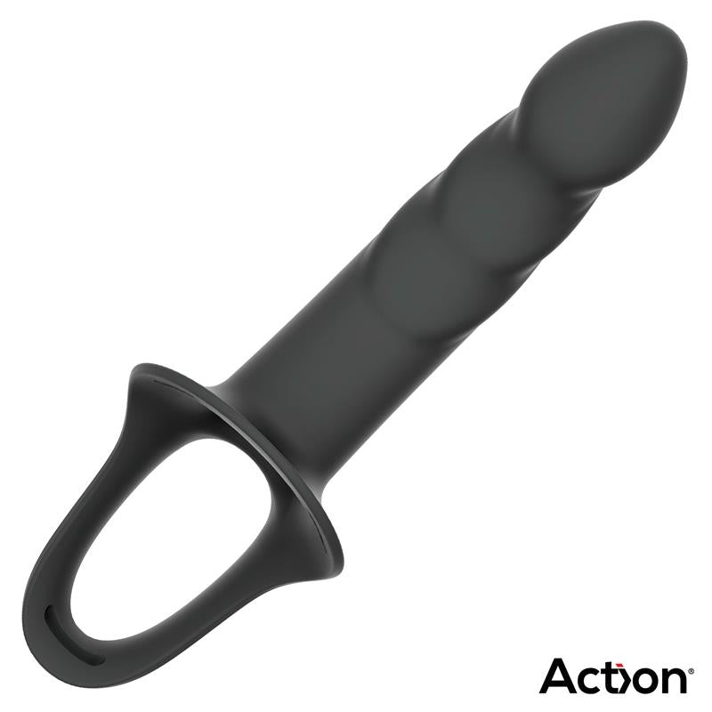 Arnes Strap On con Dildo Hueco Silicona Premium Talla S Negro