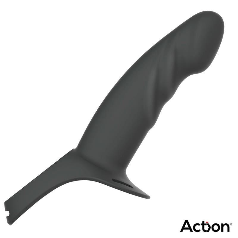 Arnes Strap On con Dildo Hueco Silicona Premium Talla S Negro