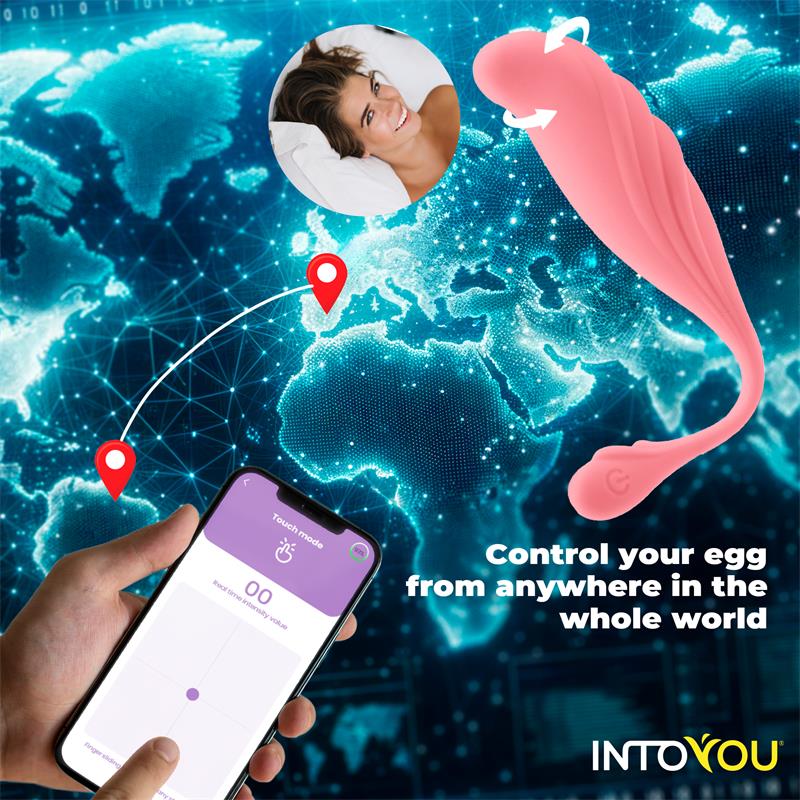 Huevo Vibrador con Movimiento Waving con APP USB