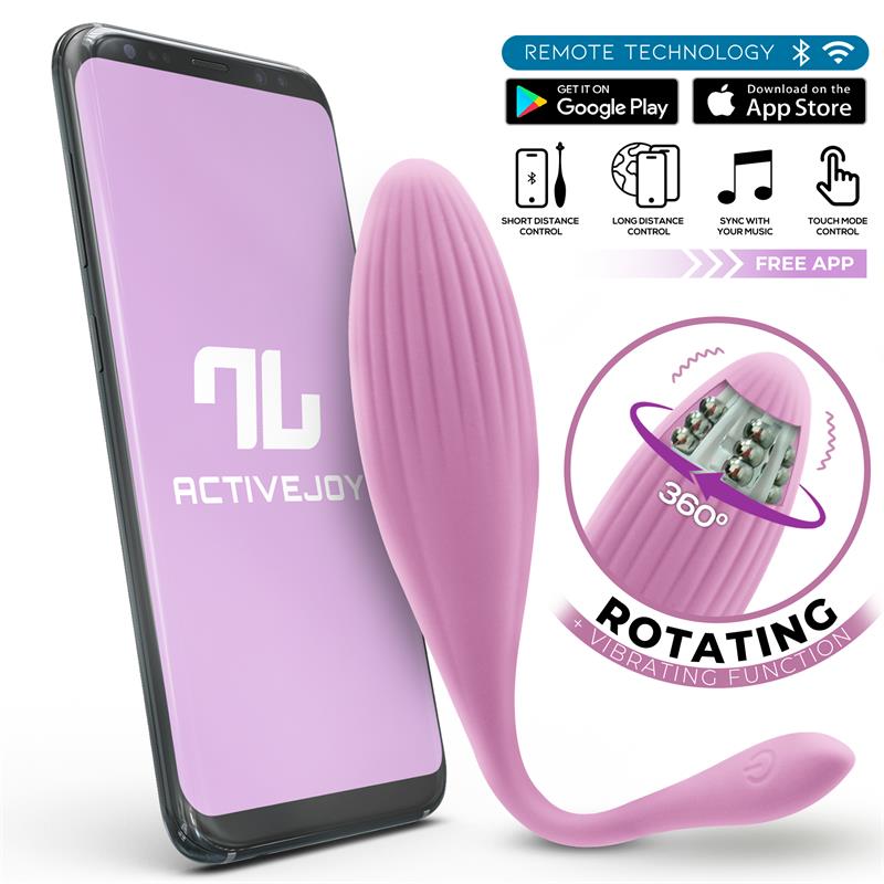 Huevo Vibrador con Bolas Internas con Rotacion y APP USB