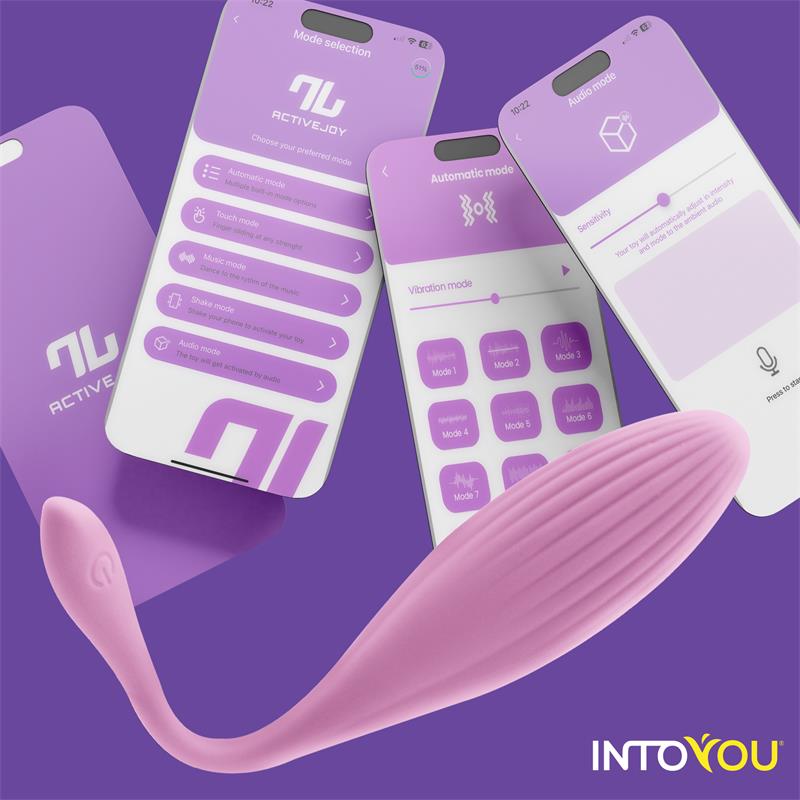 Huevo Vibrador con Bolas Internas con Rotacion y APP USB