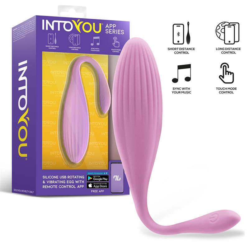 Huevo Vibrador con Bolas Internas con Rotacion y APP USB