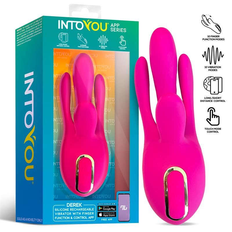 Derek Vibrador con Movimiento Finger 3 Motores y APP