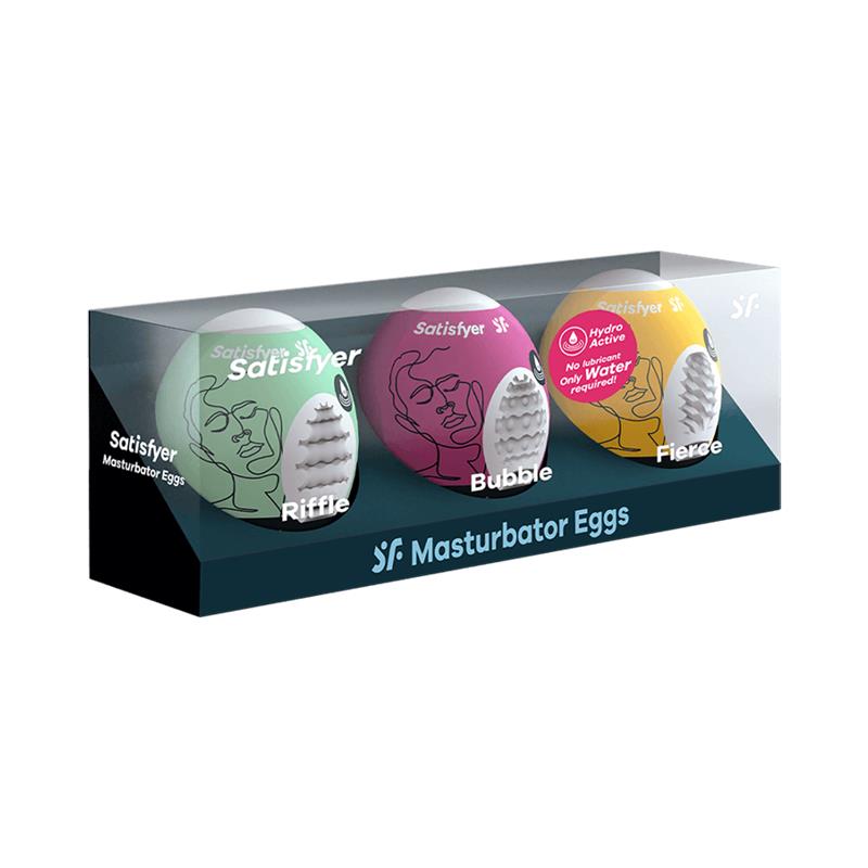 Set 3 Huevos Masturbador Riffle Bubble y Fierce