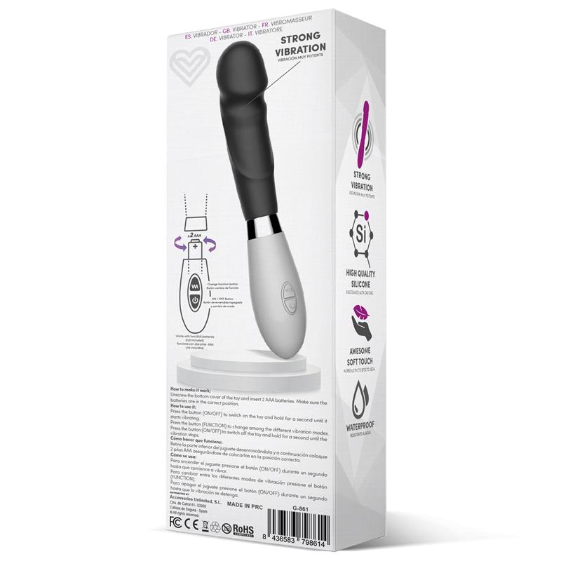 Louver Vibrador Silicona Negro