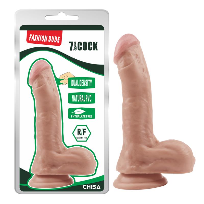 Dildo Dual Density Fashion Dude 205 x 45 cm Natural