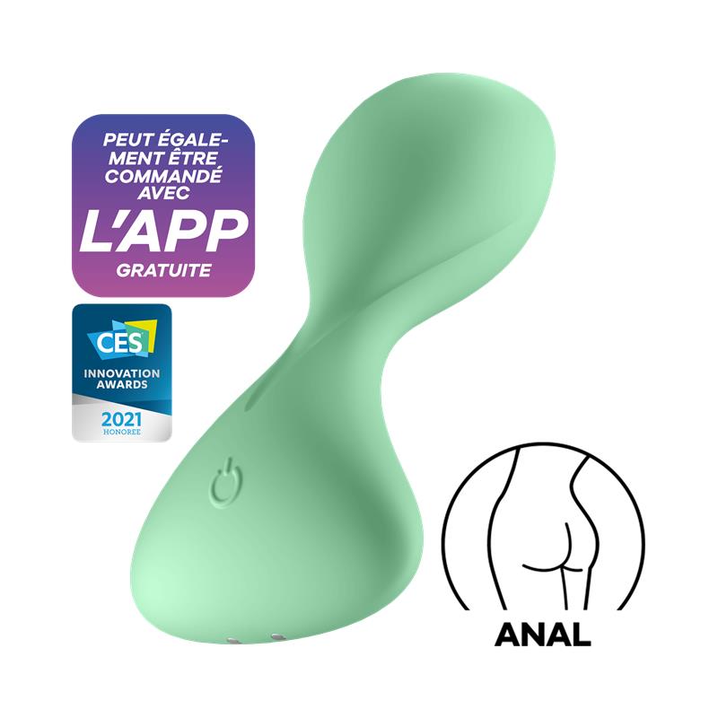 Trendsetter Plug Anal con Vibracion y APP Verde Claro