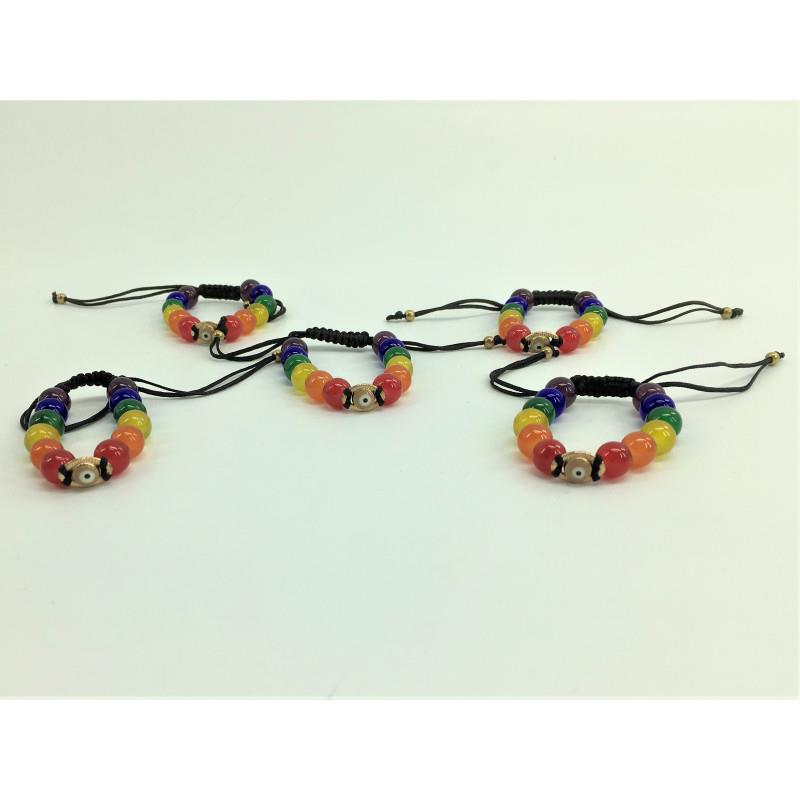 Pulsera Bandera LGBT y Ojo Turco