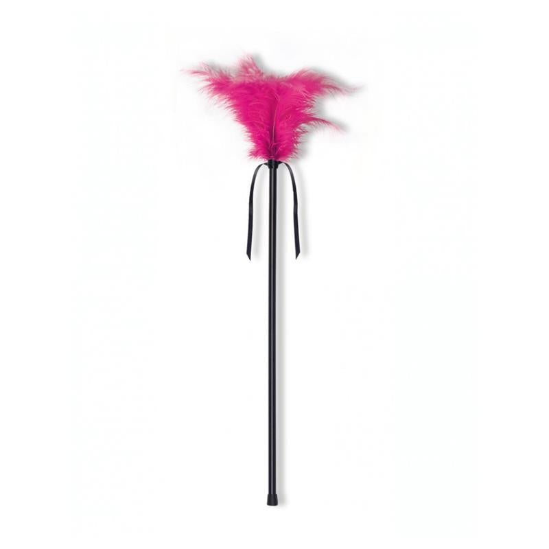 Estimulador con Plumas Fucsia