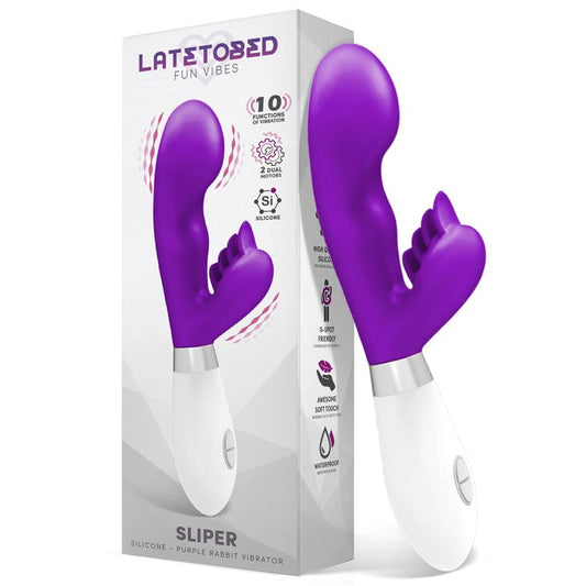 Sliper Vibrador Conejito Silicona Purpura