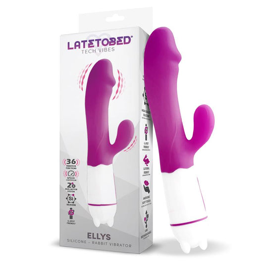 Ellys Vibrador USB 36 Funciones Silicona Purpura